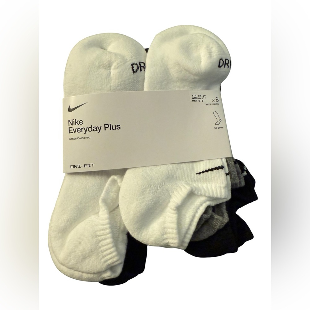 Nike Boys No Show Socks 6-pack| Size: Yth 5Y-7Y